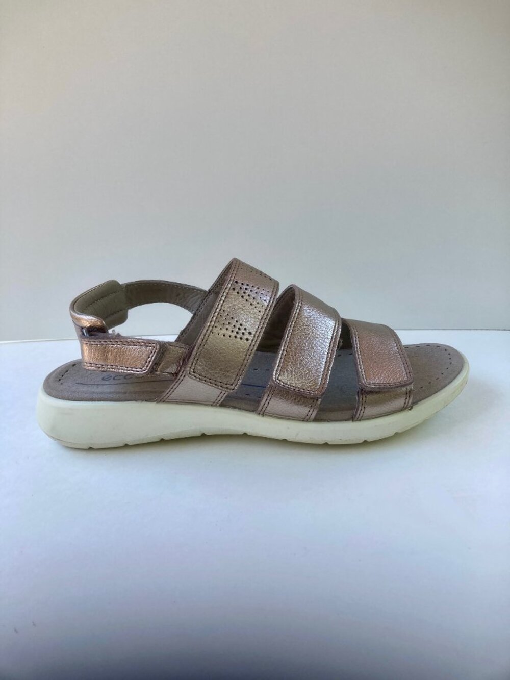 ECCO Women's Soft 5 3-Strap Sandals, Rose/Gold